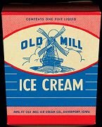 Old Mill Ice Cream Container
