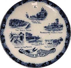 SOUVENIR PLATE FLORIDA ~ 1910 ST. PETERSBURG
