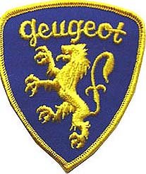 PEUGEOT CAR PATCH ~ GOLD LION