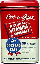 Pet-A-Gree Vitamin Dog Cat Tin