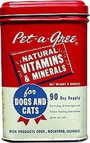 Pet-A-Gree Vitamin Dog Cat Tin