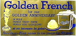 KEWPIE GOLDEN FRENCH ICE CREAM POSTER ~ GOLD ANNIVERSARY
