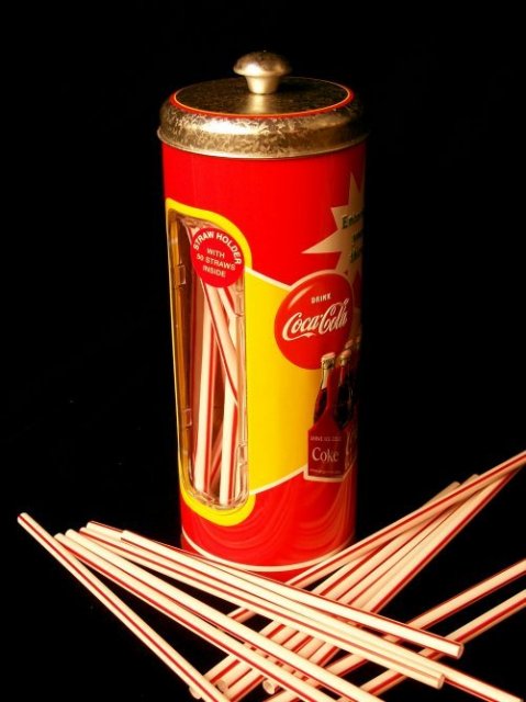 COCA-COLA SODA DINER STRAW DISPENSER