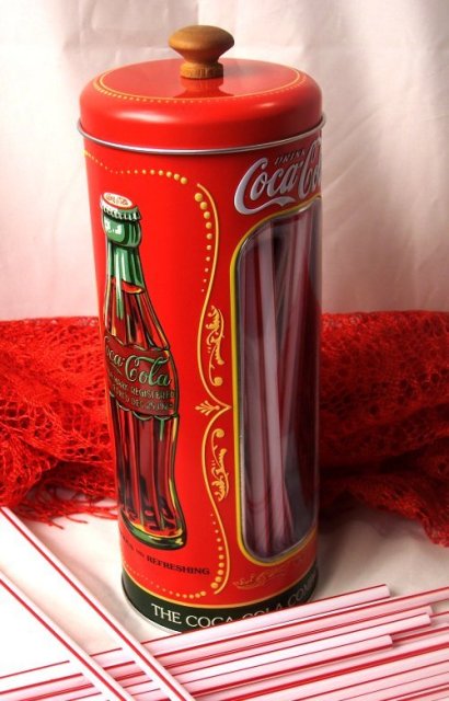 COCA-COLA SODA DINER STRAW DISPENSER