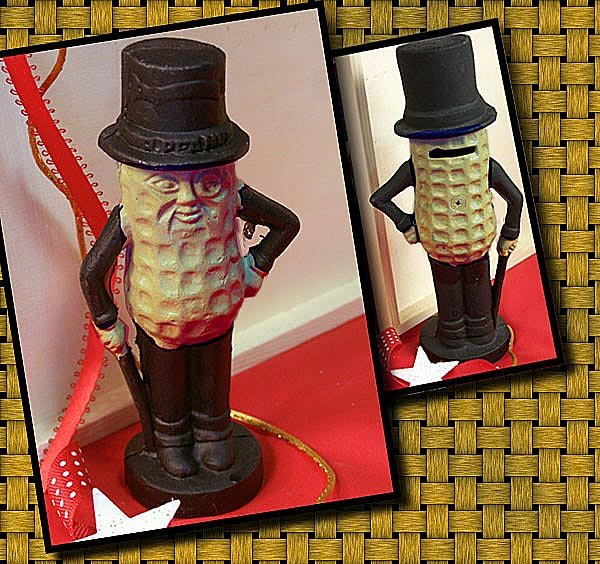 MR. PEANUT CAST IRON PIGGY BANK