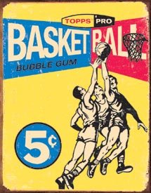 TOPPS BASKETBALL SIGN ~ BUBBLE GUM TIN