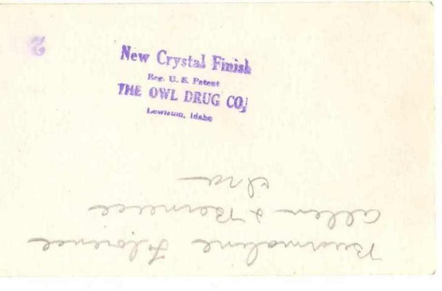PHOTOGRAPH OWL DRUG STORE ~ BLACK WHITE CRYSTAL FINISH