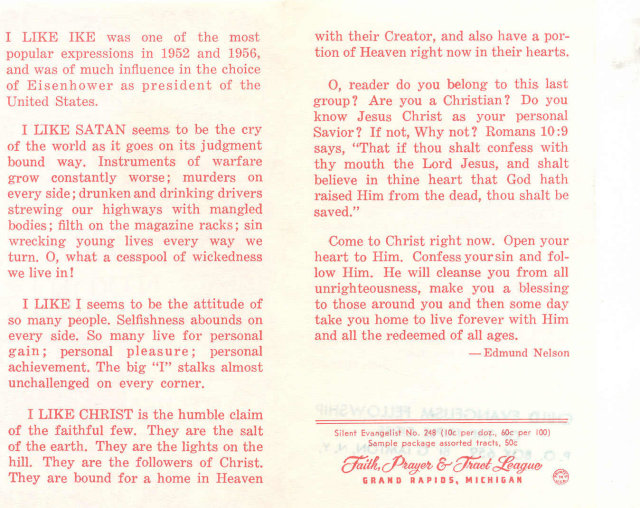 PRAYER PAMPHLET * MICHIGAN * IKE NIXON