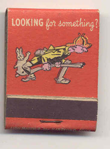 YELLOW PAGES MATCHBOOK ~ HUNTER RABBIT