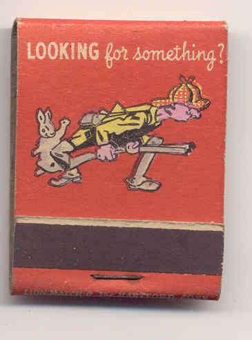 YELLOW PAGES MATCHBOOK ~ HUNTER RABBIT