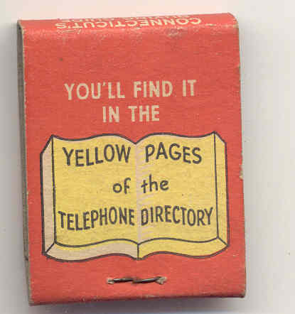YELLOW PAGES MATCHBOOK ~ HUNTER RABBIT