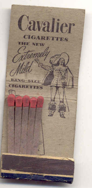 Cavalier Cigarettes Matchbook