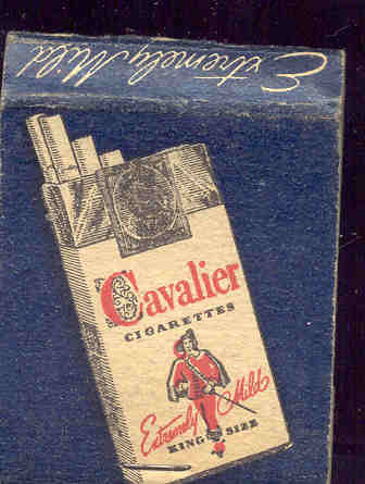 Cavalier Cigarettes Matchbook