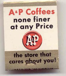 A&P GROCERY COFFEE MATCHBOOK 1940s