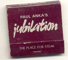 ANKA'S JUBILATION MATCHBOOK ~ 1970S RESTAURANT