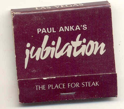 ANKA'S JUBILATION MATCHBOOK ~ 1970S RESTAURANT