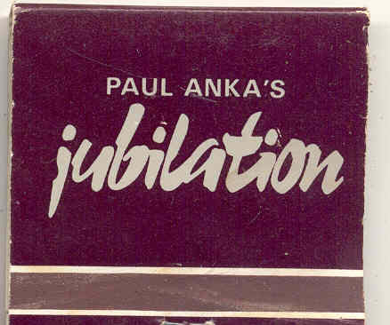 ANKA'S JUBILATION MATCHBOOK ~ 1970S RESTAURANT