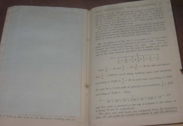 VINTAGE 1940S BOOK ~ HEAT TRANSMISSION THROUGH BUILDINGS BOOKLET 1940s