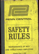 VINTAGE RAILROAD BOOKLET ~ 1968 PENN CENTRAL SAFETY MANUAL