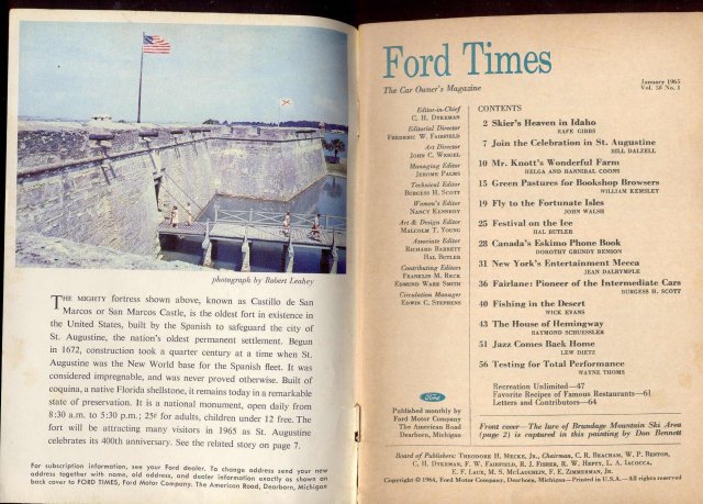 FORD CAR MAGAZINE ~ VINTAGE 1965