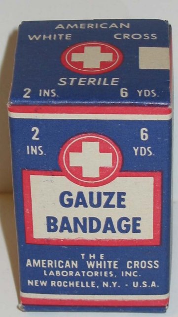 American White Cross Gauze Bandages Full Box