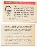 LBJ JOHNSON PROMOTIONAL POLITICAL CARD 1960S
