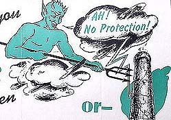 Aqua-Tite Blue Devil Booklet 1940s