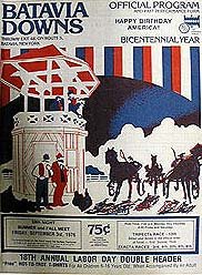 Batavia Downs Horse Racing Program 1976