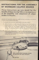 WEINMANN CALIPER BIKE BRAKES AD PAMPHLET