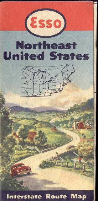 ESSO TRAVEL MAP ~ NORTHEAST UNITED STATES