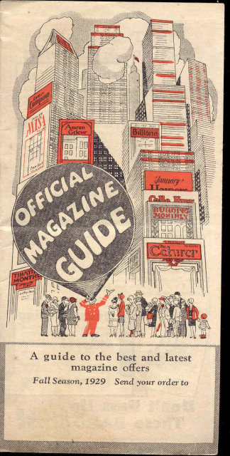 OFFICIAL MAGAZINE GUIDE 1929 ~ FALL SEASON