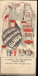 OFFICIAL MAGAZINE GUIDE 1929 ~ FALL SEASON