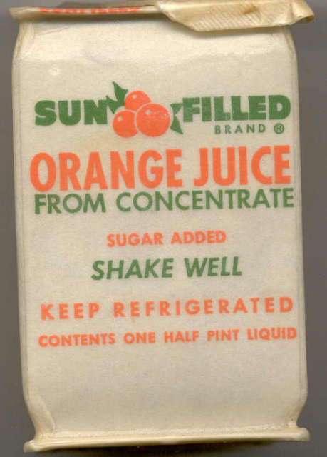 Minute Maid Orange Juice Container