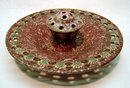 Rare Roseville Ferella Bowl Flower Frog