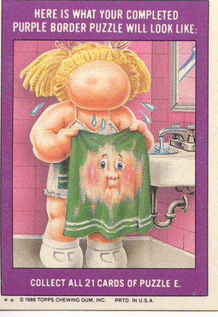 1986 GARBAGE PAIL KIDS Trade Card 193b