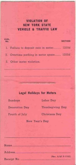 Buffalo Police Ticket