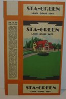 STA GREEN GRASS SEED BOX 1930s