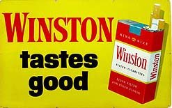 Winston Cigarette Sign 1950s