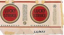 Lucky Strike LS/MFT Cigarette Wrapper