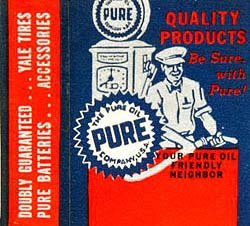 PURE OIL CIGARETTE PACK HOLDER ~ VINTAGE