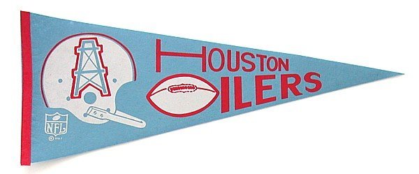 Houston Oilers Pennant and Pin