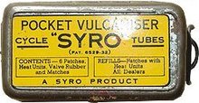 POCKET VULCANISTER CYCLE TUBE TIN 1930S