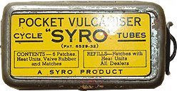 POCKET VULCANISTER CYCLE TUBE TIN 1930S