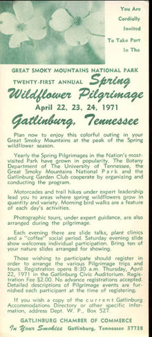 1971 SPRING WILDFLOWER Fair Promotion Ad
