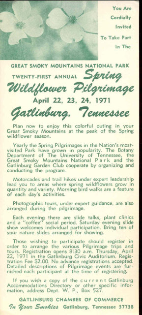 1971 SPRING WILDFLOWER Fair Promotion Ad