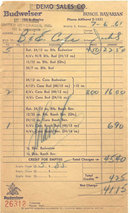 Budweiser Sales Receipt