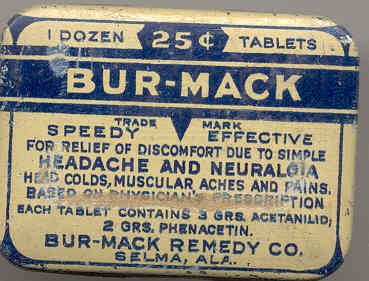 Bur-Mack Headache Tin