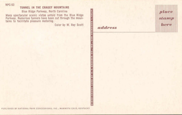BLUE RIDGE PARKWAY / NORTH CAROLINA / POSTCARD