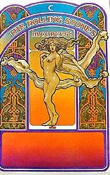 ROLLING STONES NAKED LADY TOUR POSTER 1969