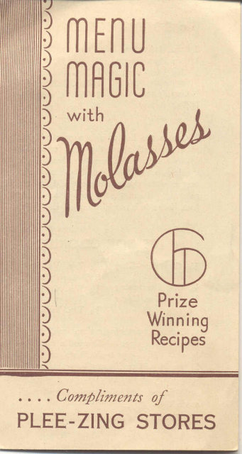 VINTAGE MOLASSES PAMPHLET ~ plee-zing stores